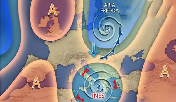 Allerta Meteo — Vortice Ines e fronte freddo: Italia sotto temporali intensi - Tutti i dettagli
