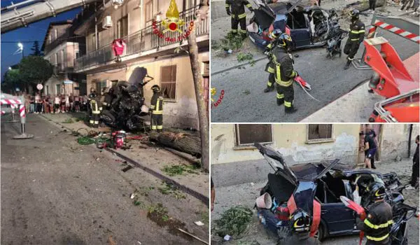 Grave incidente stradale a Cutro, auto si ribalta nella notte: muore un giovane, due feriti. Intervento dei Vvf