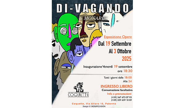 A Palermo “DI-VAGANDO”, raccolta di disegni digitali realizzati da MONARC. A cura della professoressa Graziella Bellone