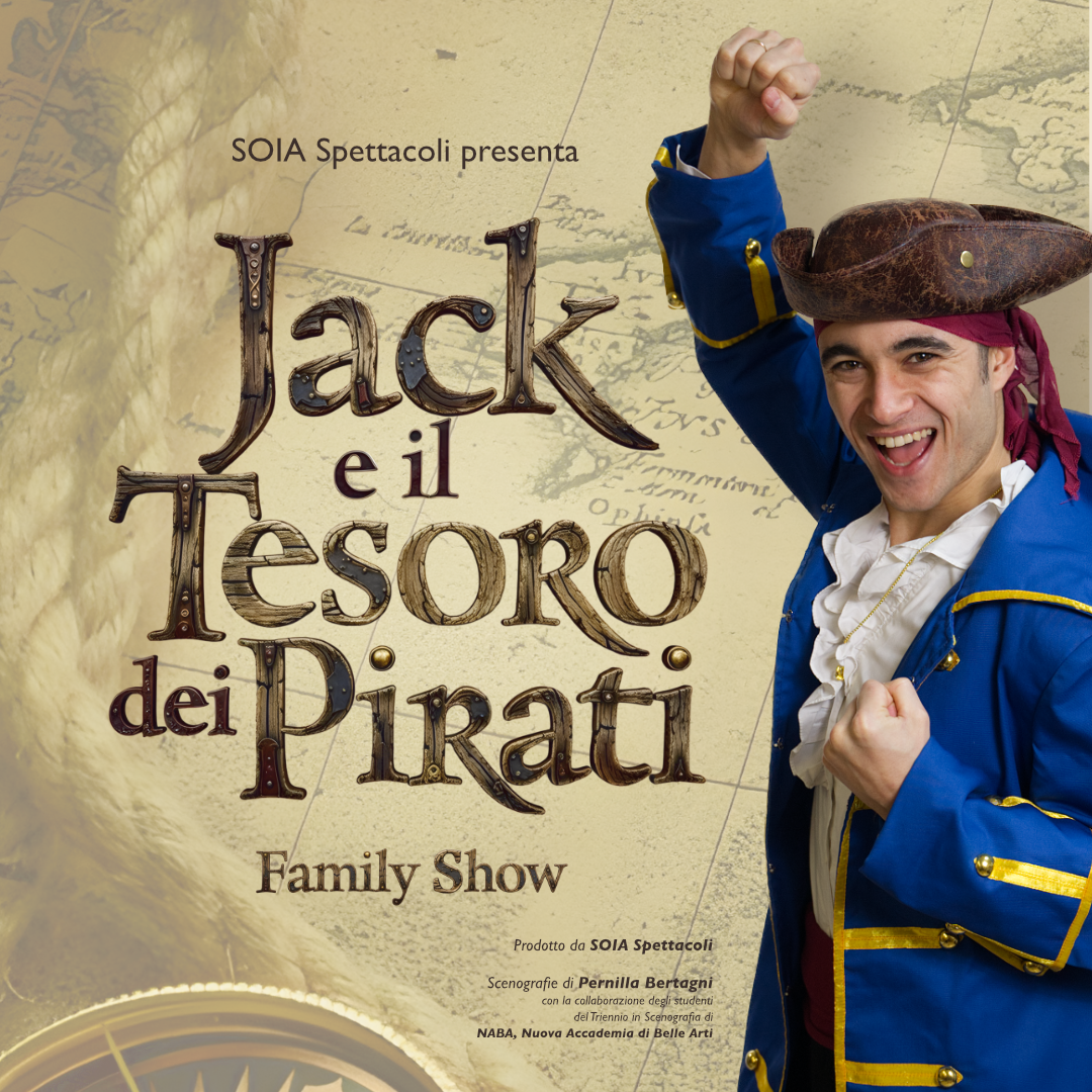 “Jack e il tesoro dei pirati”, family show al teatro della Quattordicesima di Milano