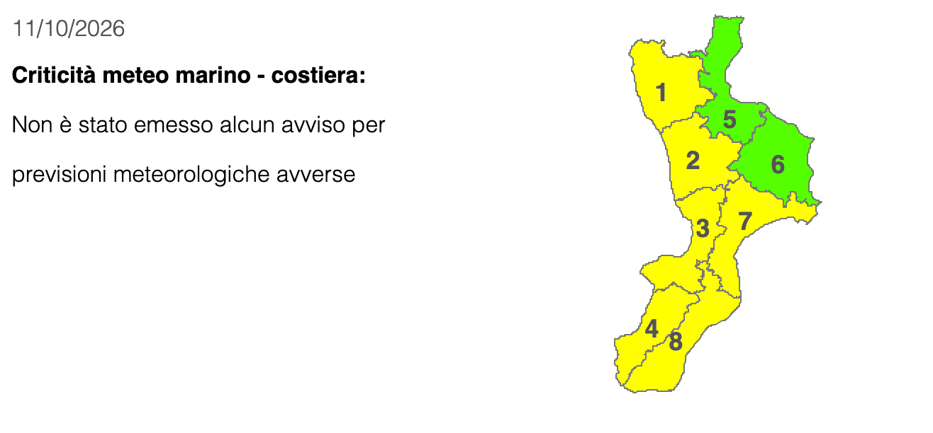 Oggi 11 ottobre allerta gialla