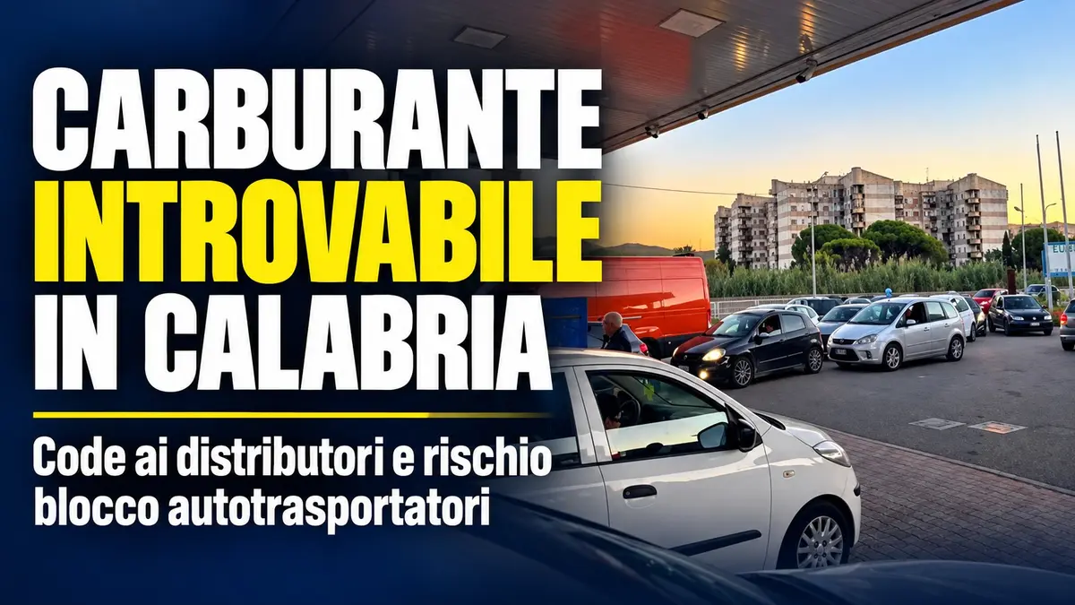 Carburante introvabile in Calabria code ai distributori e rischio blocco autotrasportatori