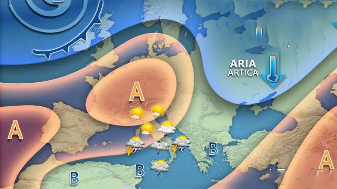 Previsioni Meteo: alta pressione e infiltrazioni orientali, instabilità al sud