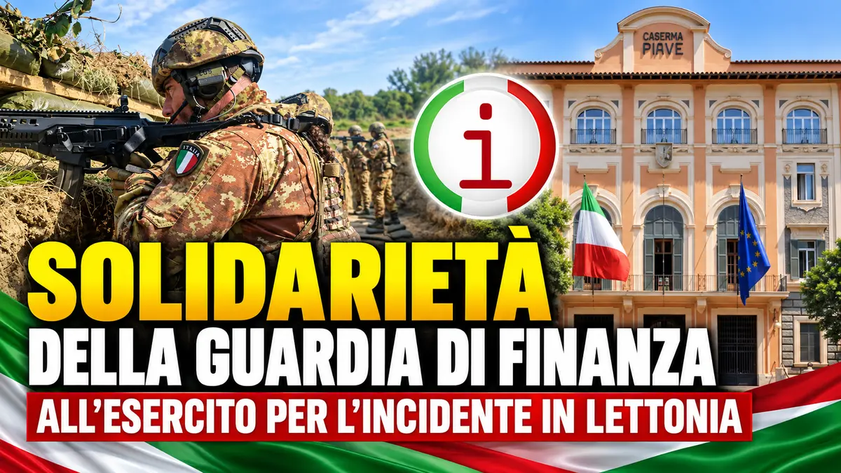 Solidarietà della Guardia di Finanza all'Esercito per l'incidente in Lettonia