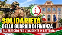 Solidarietà della Guardia di Finanza all'Esercito per l'incidente in Lettonia