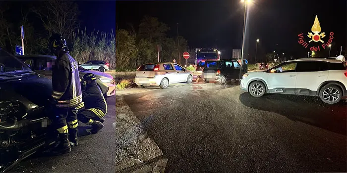 Incidente allo svincolo “Due Mari” di Lamezia Terme: intervento dei Vvf e traffico rallentato