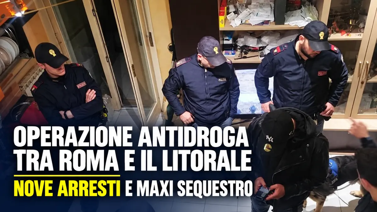 Operazione antidroga tra Roma e il litorale: nove arresti e maxi sequestro