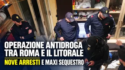 Operazione antidroga tra Roma e il litorale: nove arresti e maxi sequestro