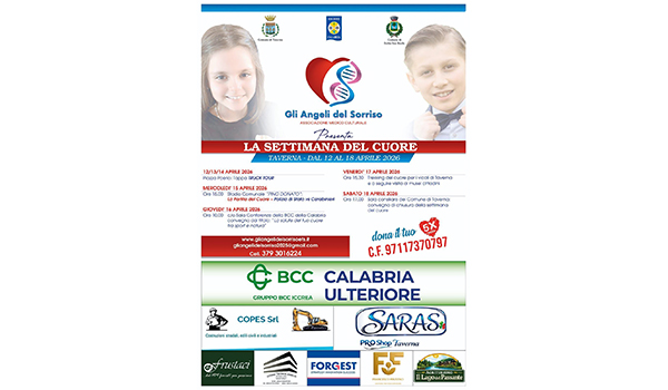 Taverna, una settimana per il cuore: prevenzione, sport e comunità al centro dell’iniziativa “Gli Angeli del Sorriso”