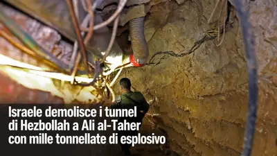 Israele demolisce i tunnel di Hezbollah a Ali al-Taher con mille tonnellate di esplosivo
