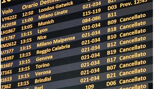 Sciopero nazionale del trasporto aereo: cancellazioni e disagi in tutta Italia