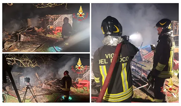 Incendio a Soveria Mannelli: fiamme in alcuni magazzini agricoli, intervento tempestivo dei Vvf