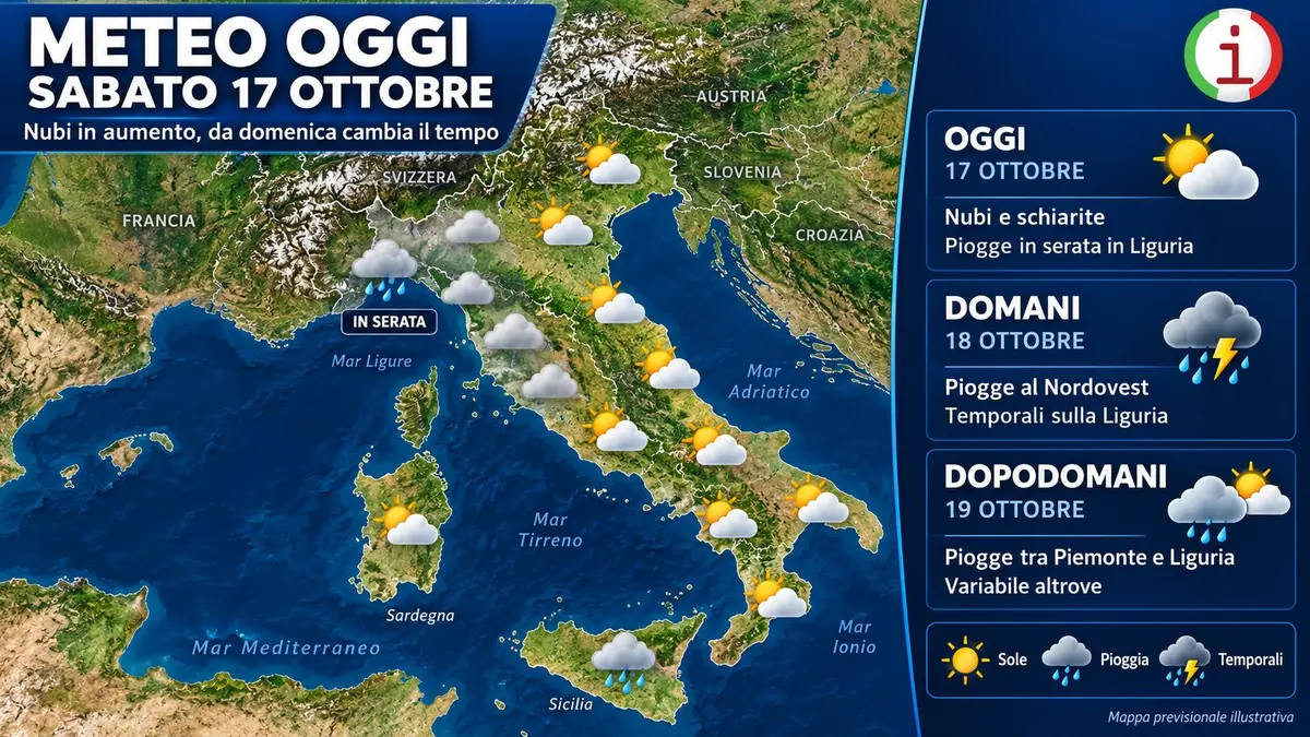 Meteo Italia cambia scenario da domenica piogge e temporali aprono una settimana instabile