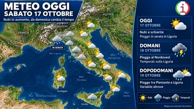 Meteo Italia cambia scenario da domenica piogge e temporali aprono una settimana instabile