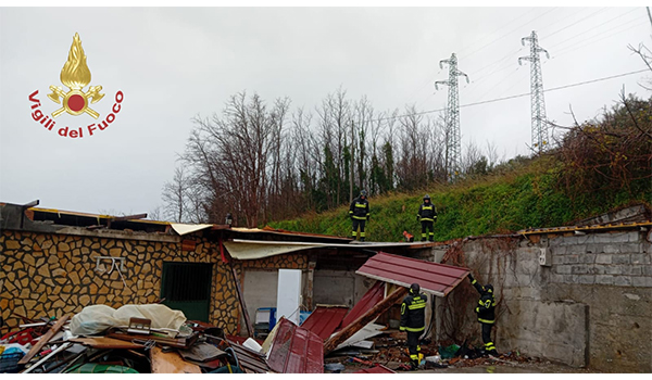 Maltempo nel Cosentino, decine di interventi dei Vigili del Fuoco