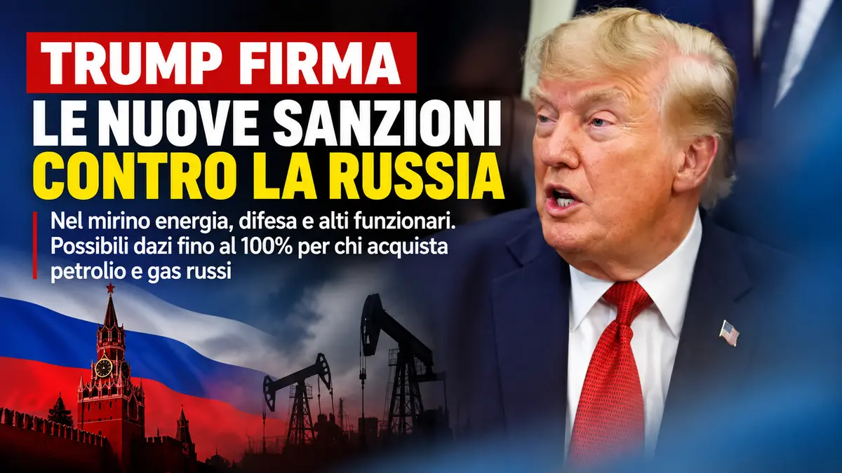 Trump firma le nuove sanzioni contro Mosca, stretta sull’energia russa