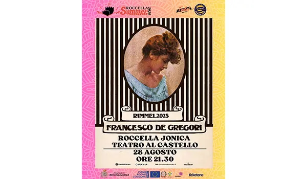 Roccella Summer Festival 2025, gran chiusura il 28 agosto con Francesco De Gregori e “Rimmel” il tour che celebra i 50 anni del celebre album 
