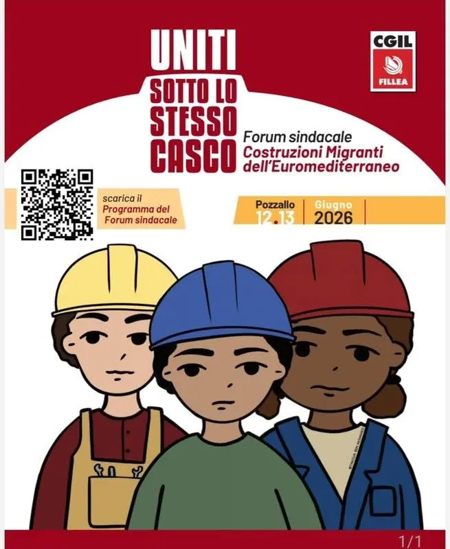 Fillea Cgil, a Pozzallo “Uniti sotto lo stesso casco”, al via Costruzioni Migranti Forum sindacale Euromediterraneo