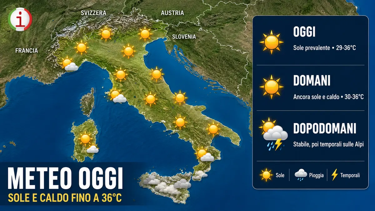 Meteo Italia, caldo estivo fino a martedì 8 settembre poi arrivano piogge e aria fresca