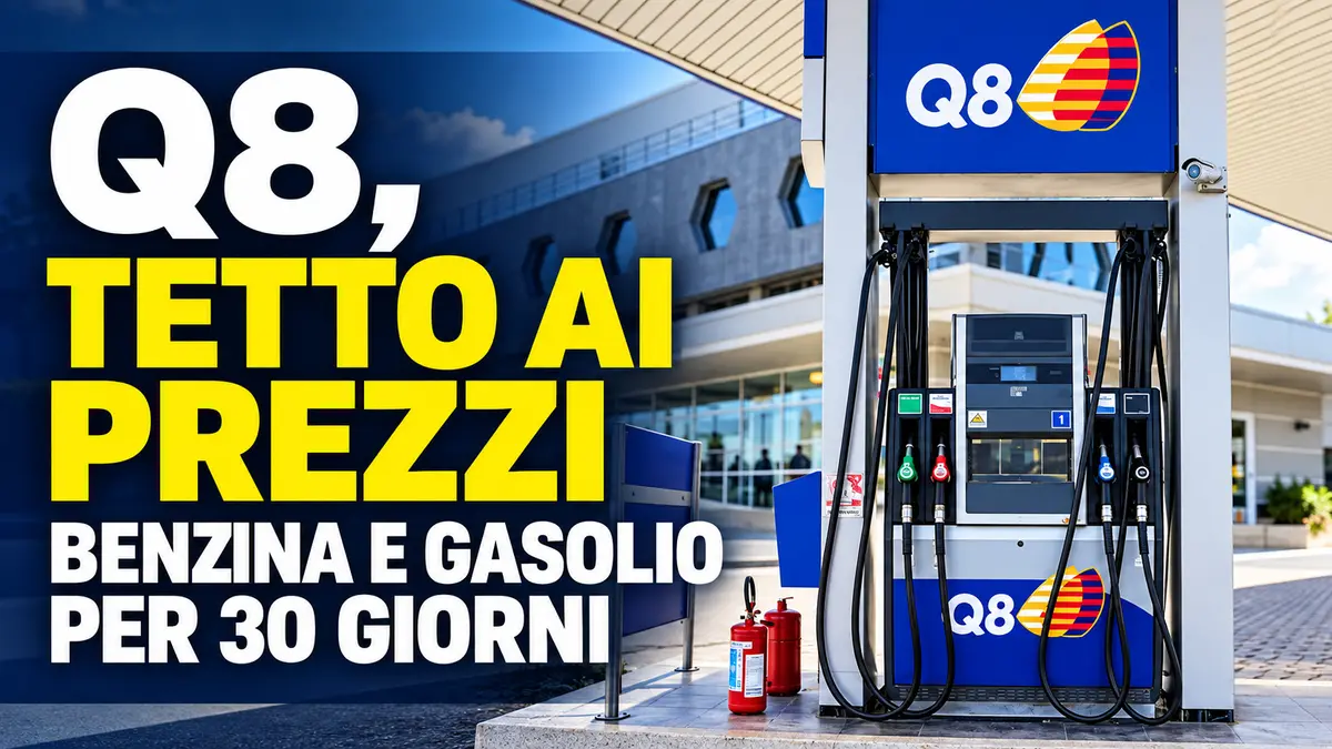 Q8 introduce un tetto ai prezzi di benzina e gasolio per 30 giorni