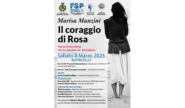 Giornata della Donna a Botricello, il libro della procuratrice Manzini nel ricordo di Emanuela Loi