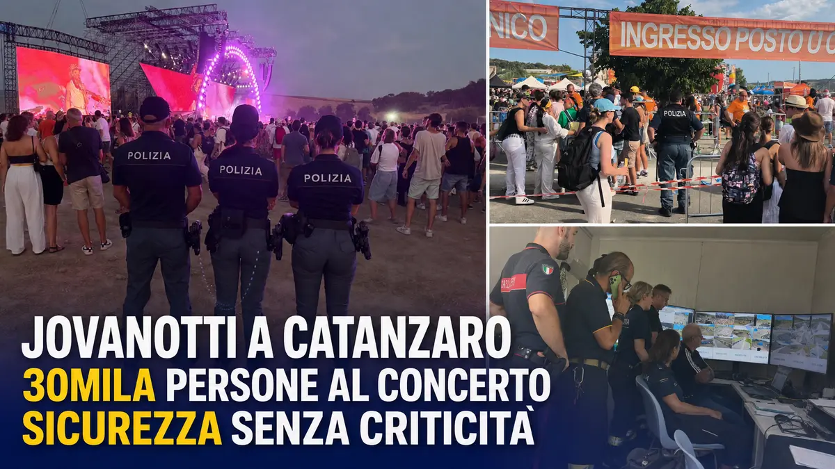 Jovanotti a Catanzaro, 30mila persone al concerto e piano sicurezza senza criticità