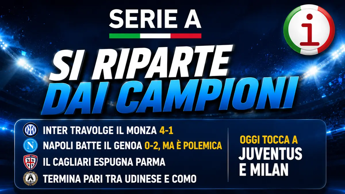 Serie A, partenza col botto: Inter travolgente, Napoli vince tra le proteste del Genoa