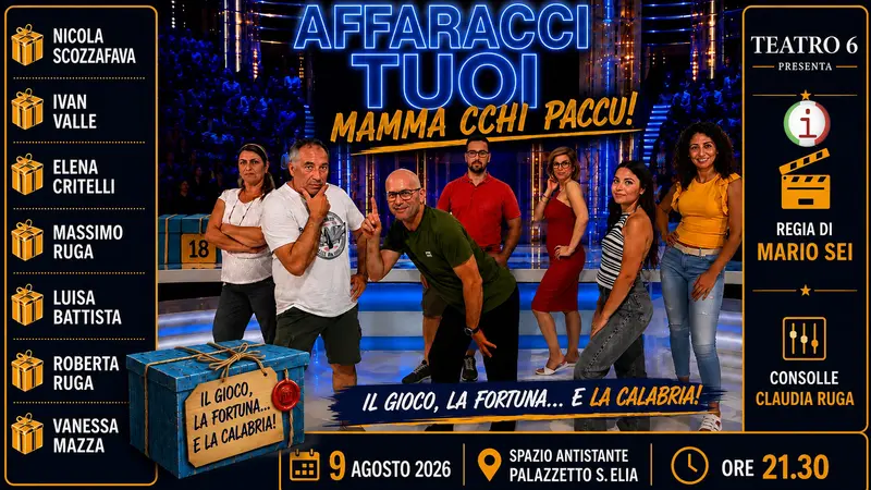  “Affaracci Tuoi – Cchi Paccu”: la comicità chiude la Festa dell’Assunta a Sant’Elia