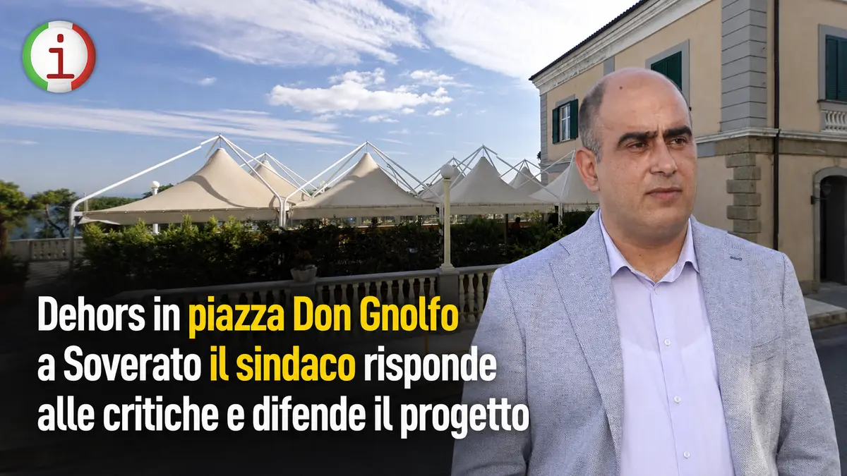 Dehors in piazza Don Gnolfo a Soverato il sindaco risponde alle critiche e difende il progetto