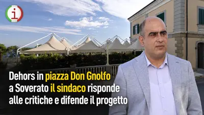 Dehors in piazza Don Gnolfo a Soverato il sindaco risponde alle critiche e difende il progetto