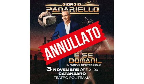 Festival d’Autunno, annullato lo spettacolo “E se domani...” di Giorgio Panariello: tutte le info per il rimborso