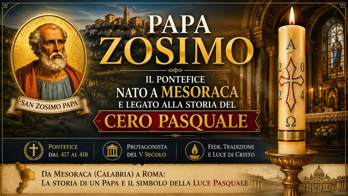 Papa Zosimo, il pontefice nato a Mesoraca e legato alla storia del Cero Pasquale