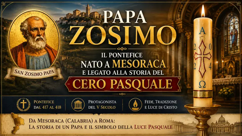Papa Zosimo, il pontefice nato a Mesoraca e legato alla storia del Cero Pasquale