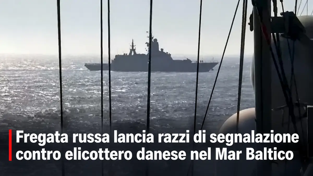 Fregata russa lancia razzi di segnalazione contro elicottero danese nel Mar Baltico