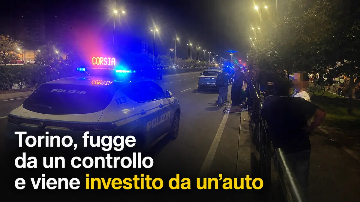 Torino, fugge da un controllo e viene investito da un’auto
