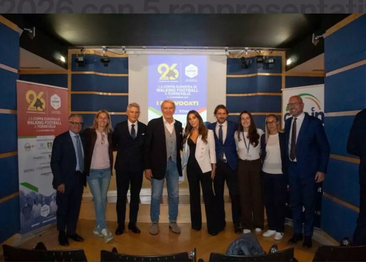 Walking football, l'Italia vola alla Euro Nations Cup 2026 con cinque rappresentative