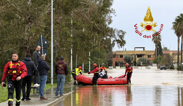 Maltempo in Italia: stato di emergenza in Calabria e oltre 2.000 interventi dei Vvf in 72 ore