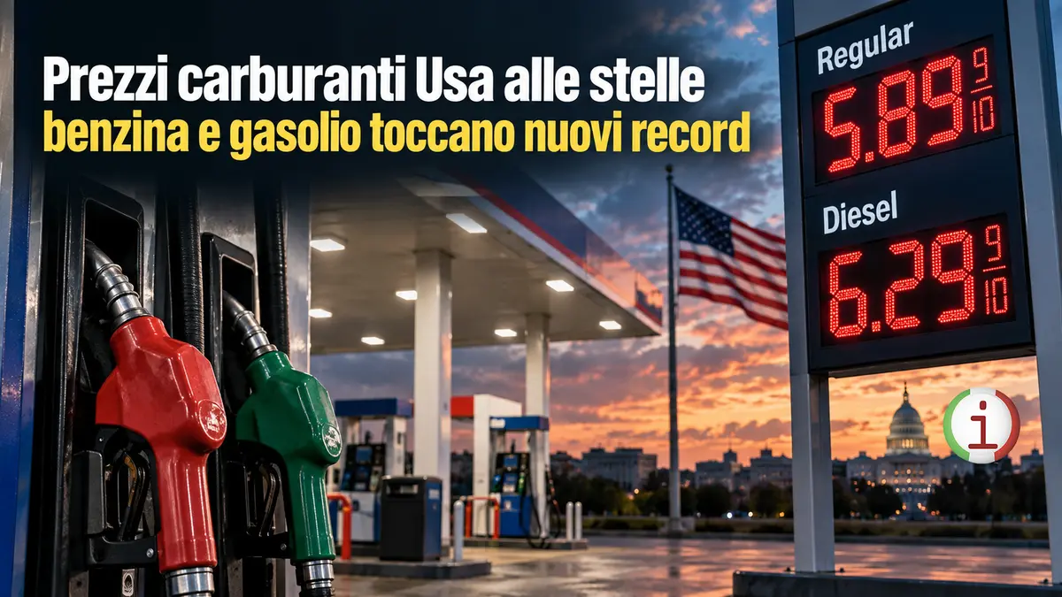 Prezzi carburanti Usa alle stelle benzina e gasolio toccano nuovi record