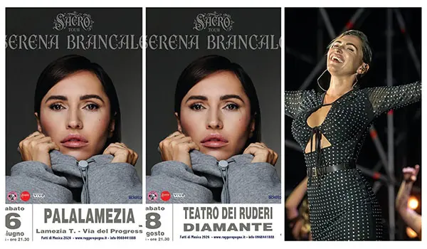 Serena Brancale bissa in Calabria, dopo il primo live nel nuovo PalaLamezia del 6 giugno, l’8 agosto sarà al Teatro dei Ruderi di Cirella