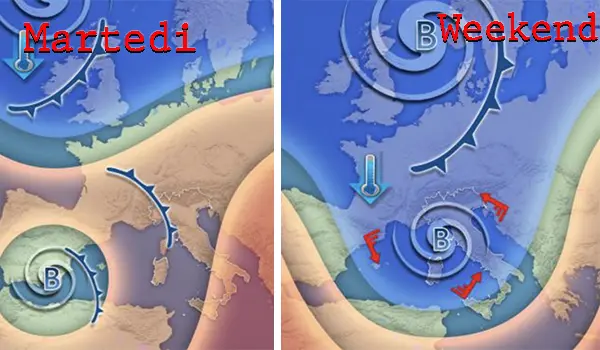 Meteo Italia: piogge in arrivo al Nord e nuova perturbazione nel weekend. Previsioni da martedì a domenica