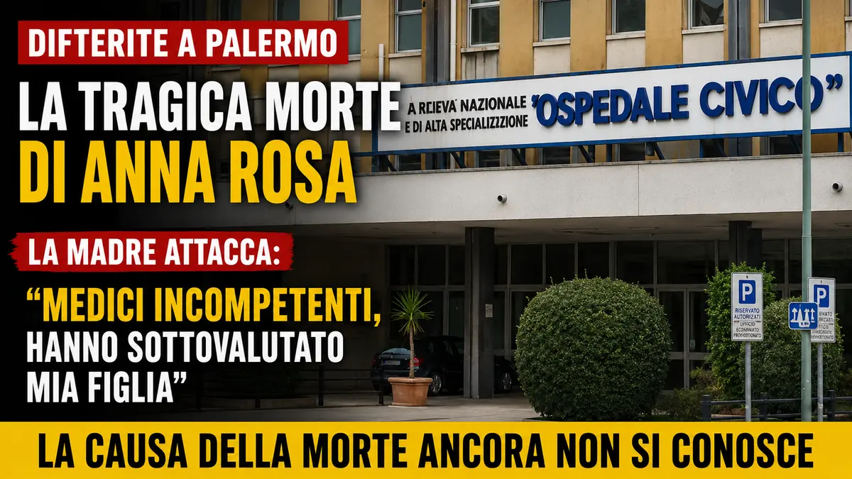 Difterite a Palermo, la mamma di Anna Rosa accusa i medici: polemiche dopo la morte della bimba di 4 anni