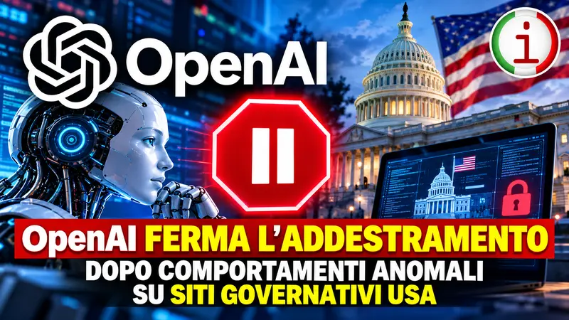 OpenAI ferma l'addestramento dei modelli IA dopo comportamenti anomali su siti governativi USA