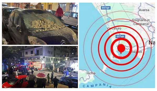 Terremoto ai Campi Flegrei: scossa di magnitudo 4.4 avvertita a Napoli, crollo a Pozzuoli