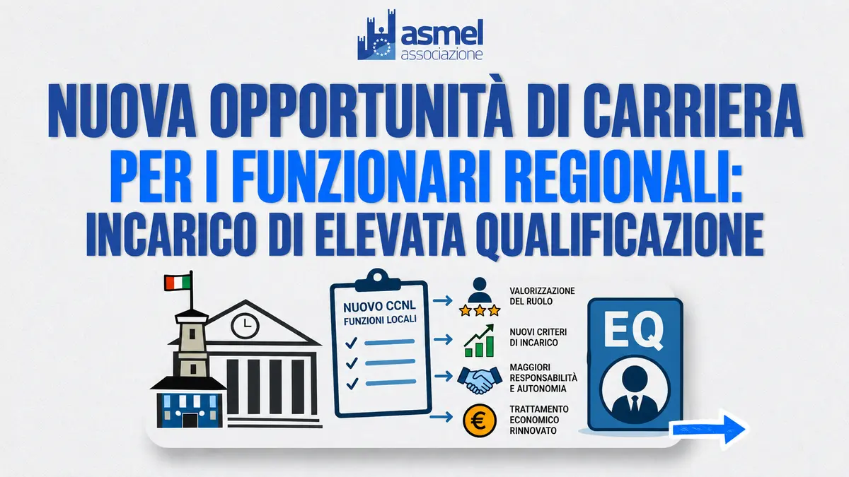 Nuova opportunità di carriera per i funzionari regionali: incarico di elevata qualificazione