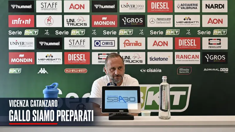 Calcio Serie B Vicenza Catanzaro Fabio Gallo prepara il ritorno in Serie B. Video