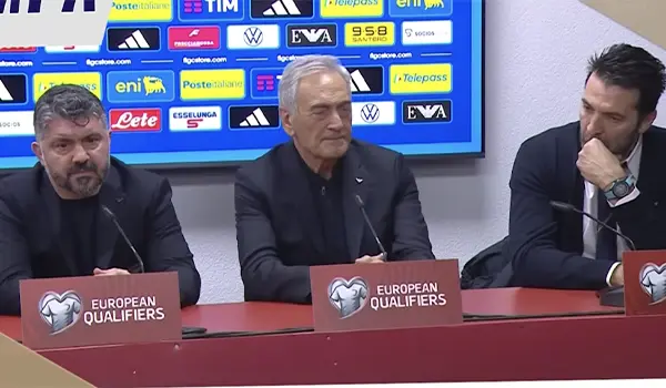 Bosnia - Italia, Gattuso, Gravina e Buffon in conferenza: tra delusione, futuro incerto. (Video)