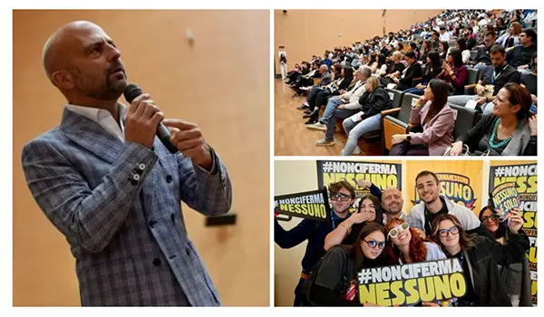 Catanzaro, #NonCiFermaNessuno: il tour di Luca Abete porta il rialzismo all’Umg