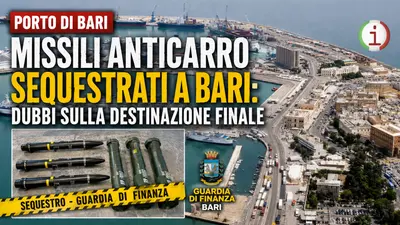 Missili anticarro sequestrati a Bari: dubbi sulla destinazione finale