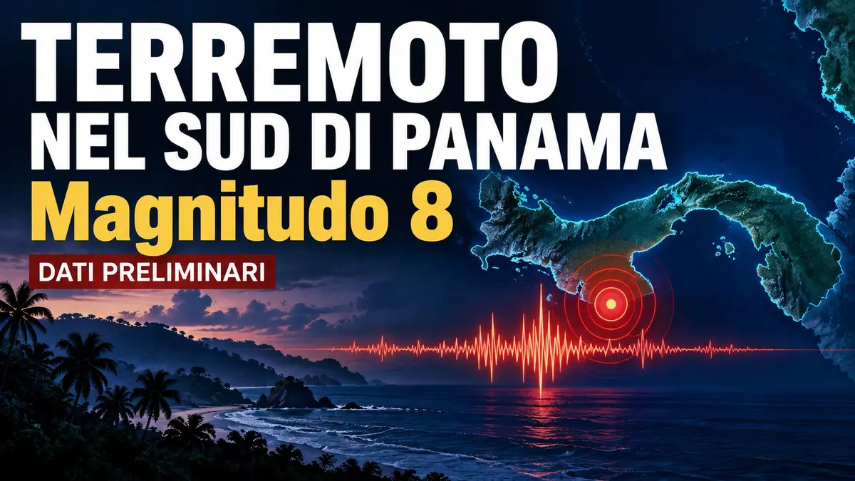 Scossa di terremoto magnitudo 8 nel sud di Panama