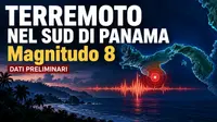 Scossa di terremoto magnitudo 8 nel sud di Panama